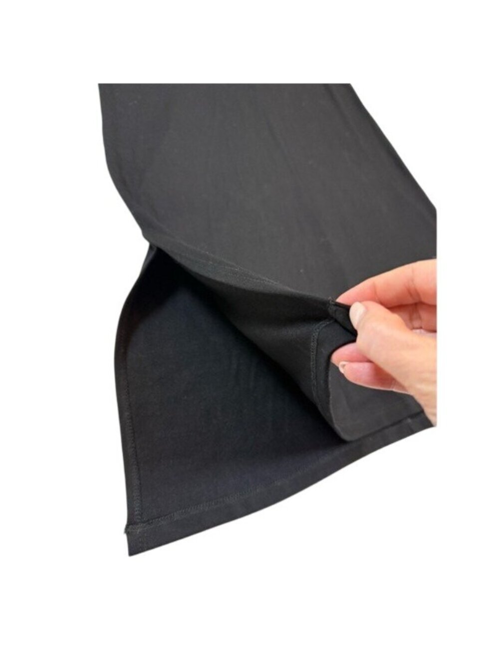 Savvi medium Black Midi Skirt W/ Side Slit Stretch high waist (CC1044) - Picture 10 of 11